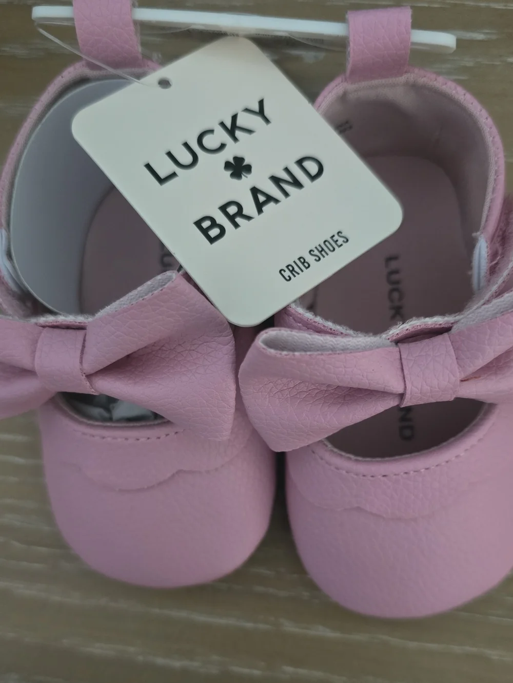 Lucky Brand Pink Bow Baby Mary Jane Shoes Nwt 6-9m